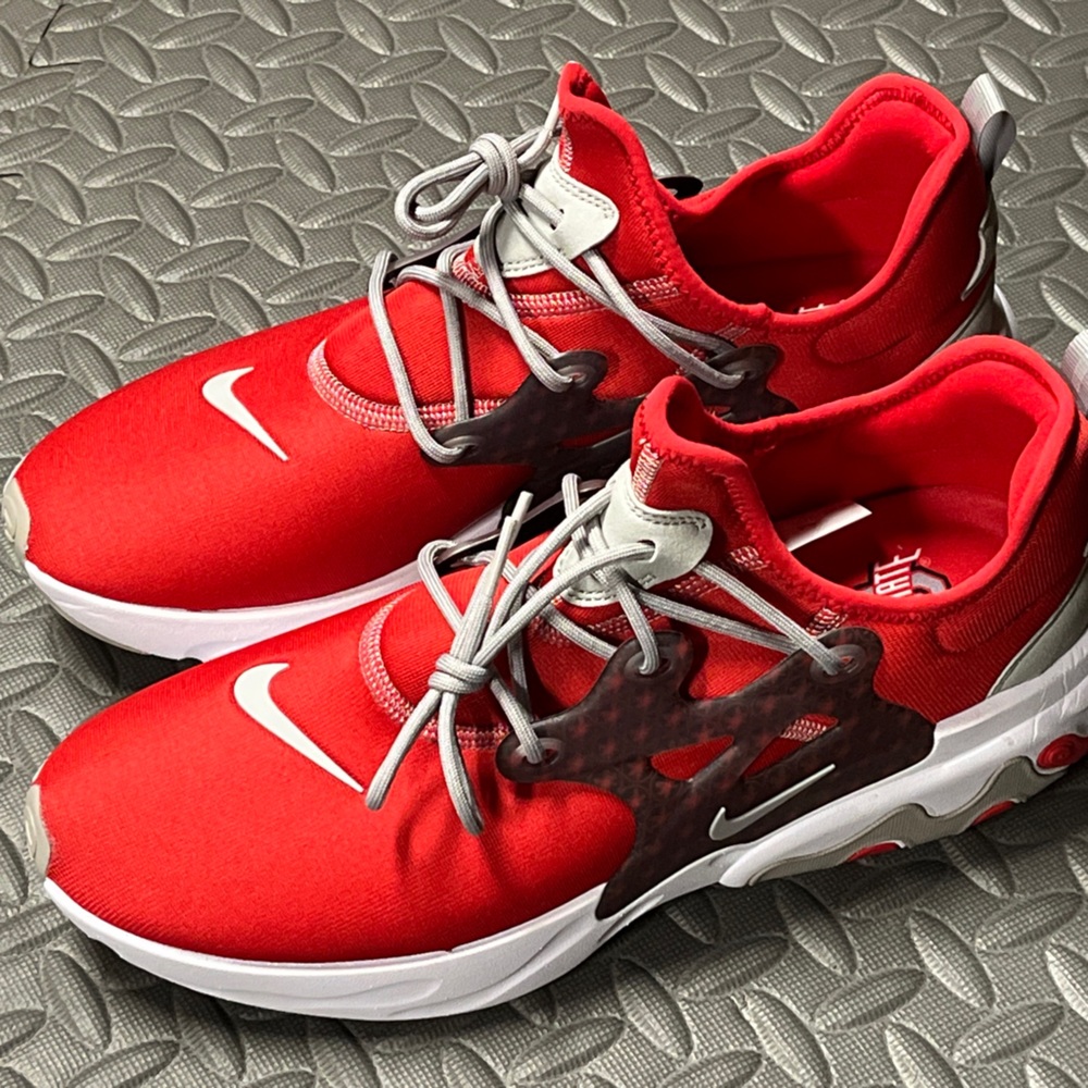 NIKE REACT PRESTO OHIO STATE BUCKEYES RUNNING SHOES DB3413-600 OSU MENS FB NEW - Picture 10 of 15